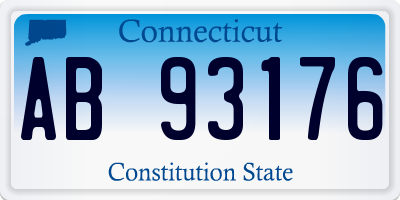 CT license plate AB93176