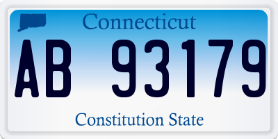 CT license plate AB93179