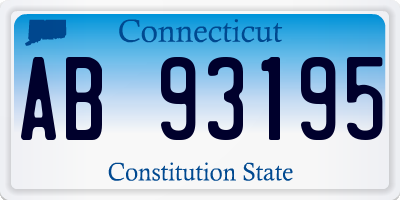 CT license plate AB93195