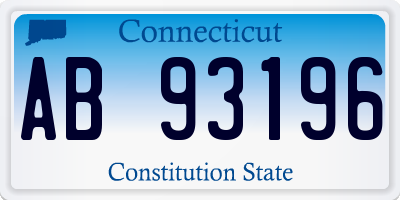 CT license plate AB93196