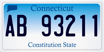 CT license plate AB93211