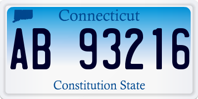 CT license plate AB93216