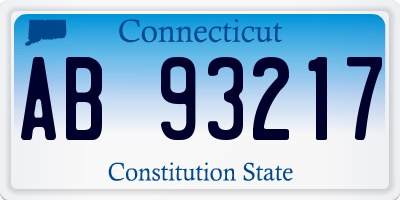 CT license plate AB93217