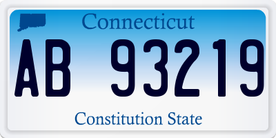 CT license plate AB93219