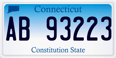 CT license plate AB93223