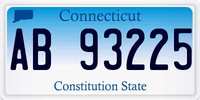 CT license plate AB93225