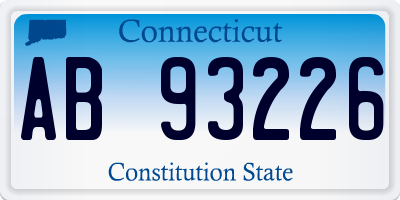 CT license plate AB93226