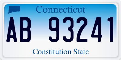 CT license plate AB93241