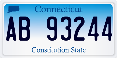 CT license plate AB93244