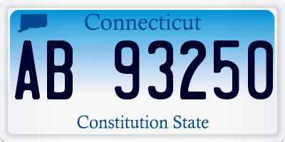 CT license plate AB93250