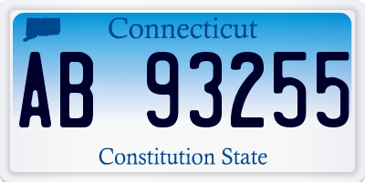 CT license plate AB93255