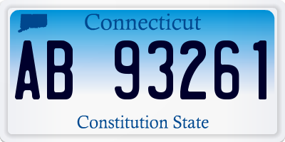 CT license plate AB93261