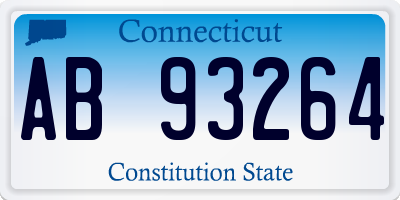 CT license plate AB93264