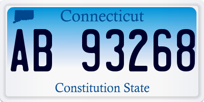 CT license plate AB93268