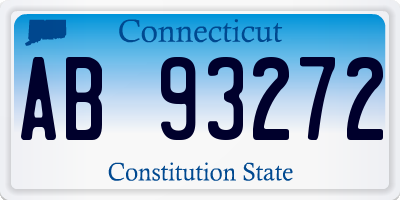 CT license plate AB93272