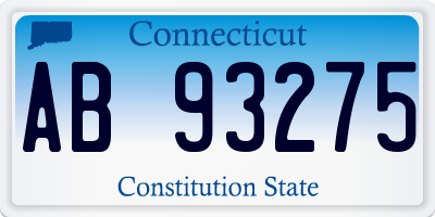 CT license plate AB93275