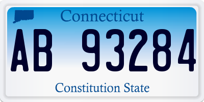 CT license plate AB93284