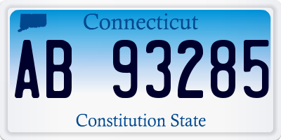 CT license plate AB93285