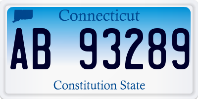 CT license plate AB93289