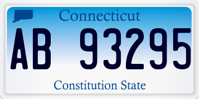 CT license plate AB93295