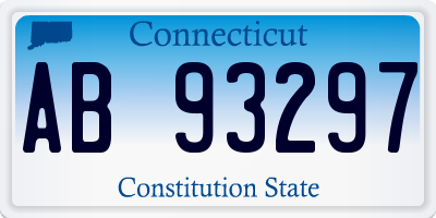 CT license plate AB93297