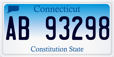 CT license plate AB93298