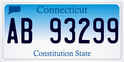 CT license plate AB93299