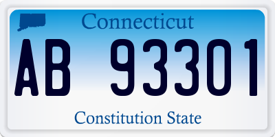 CT license plate AB93301