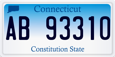 CT license plate AB93310