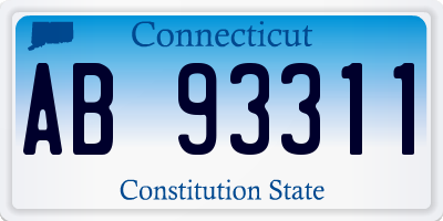 CT license plate AB93311