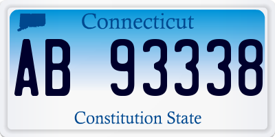 CT license plate AB93338