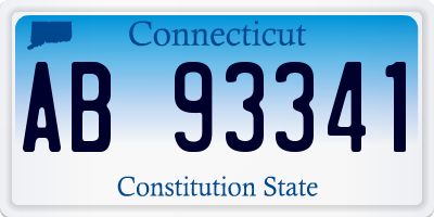 CT license plate AB93341