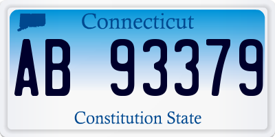 CT license plate AB93379