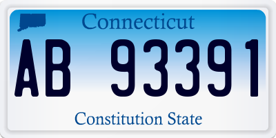 CT license plate AB93391