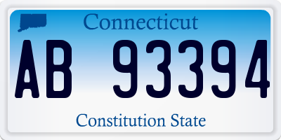 CT license plate AB93394