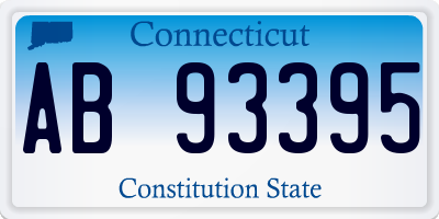 CT license plate AB93395