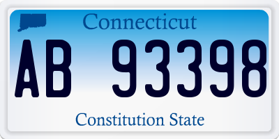 CT license plate AB93398