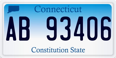 CT license plate AB93406