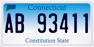 CT license plate AB93411