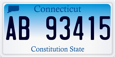 CT license plate AB93415