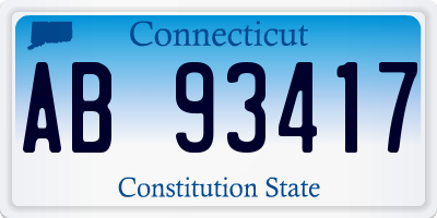 CT license plate AB93417