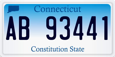 CT license plate AB93441