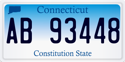 CT license plate AB93448