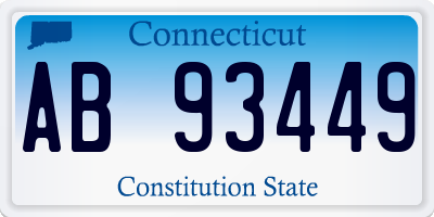 CT license plate AB93449