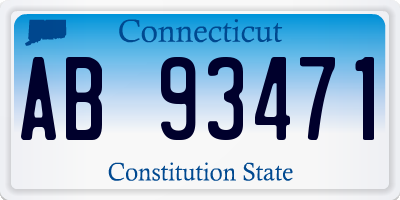 CT license plate AB93471