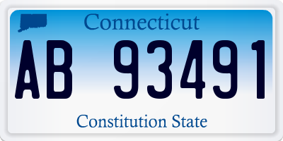 CT license plate AB93491