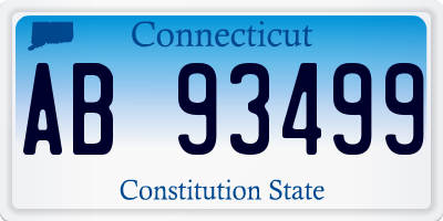 CT license plate AB93499