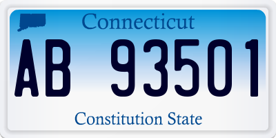 CT license plate AB93501