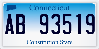 CT license plate AB93519