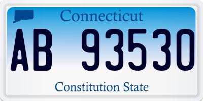 CT license plate AB93530